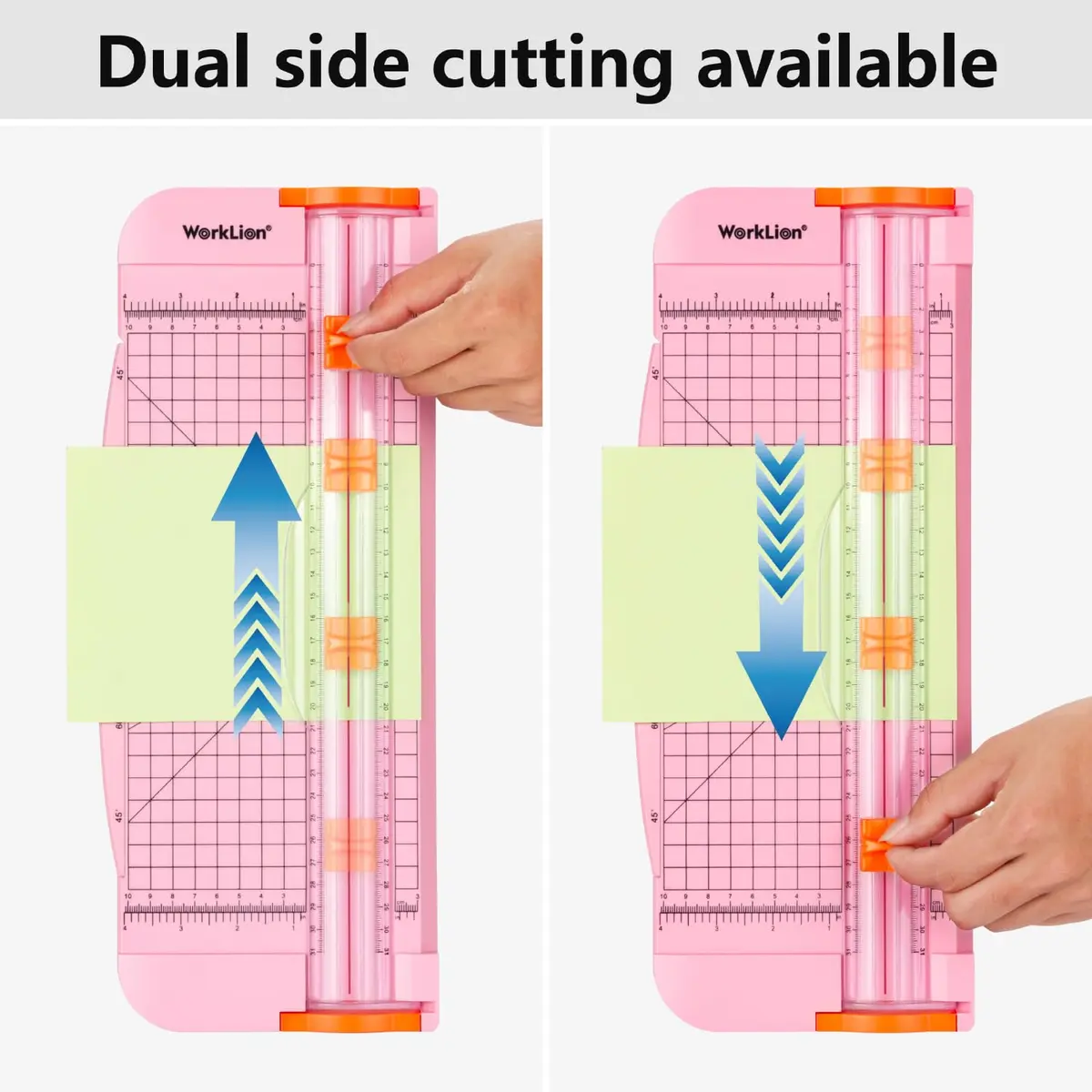 WORKLION Paper Cutter Pink 12 Inch | Safe, Precise & Portable Crafting Tool - view 8
