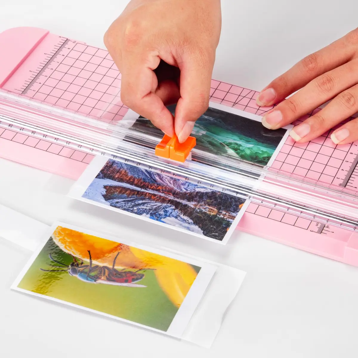 WORKLION Paper Cutter Pink 12 Inch | Safe, Precise & Portable Crafting Tool - view 9