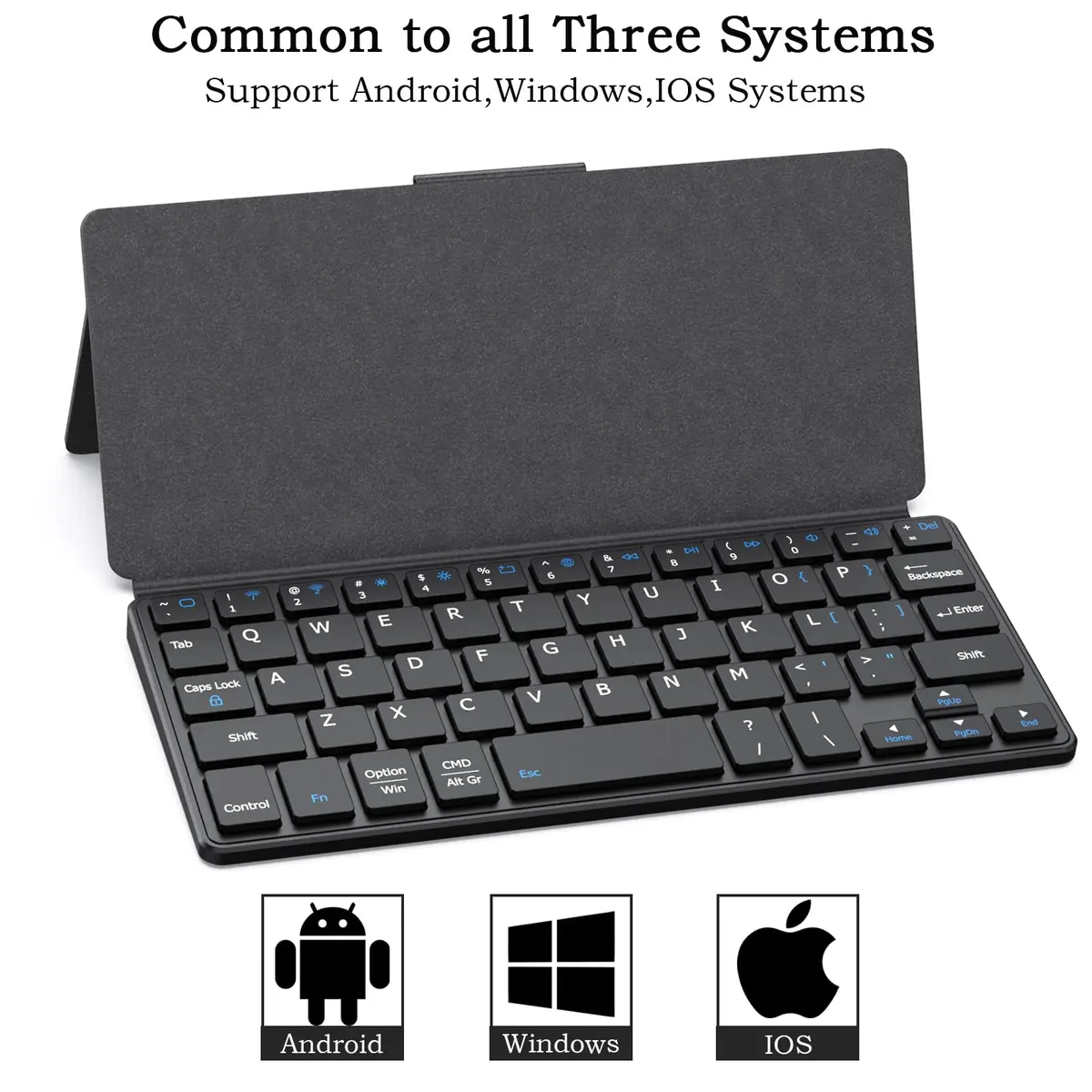 Kenkor Portable Wireless Mini Keyboard with Adjustable Stand | Bluetooth, Rechargeable, Compact & Lightweight - view 5