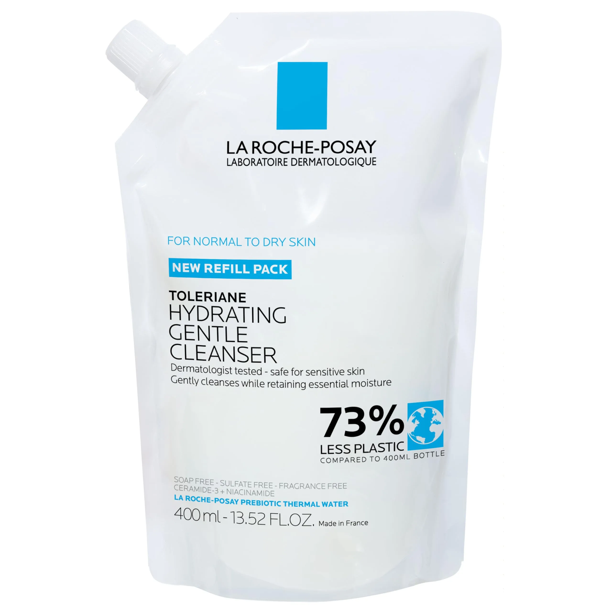 La Roche-Posay Toleriane Hydrating Gentle Face Cleanser, Daily Face Wash for Dry to Normal Sensitive Skin, 400ml - main product image