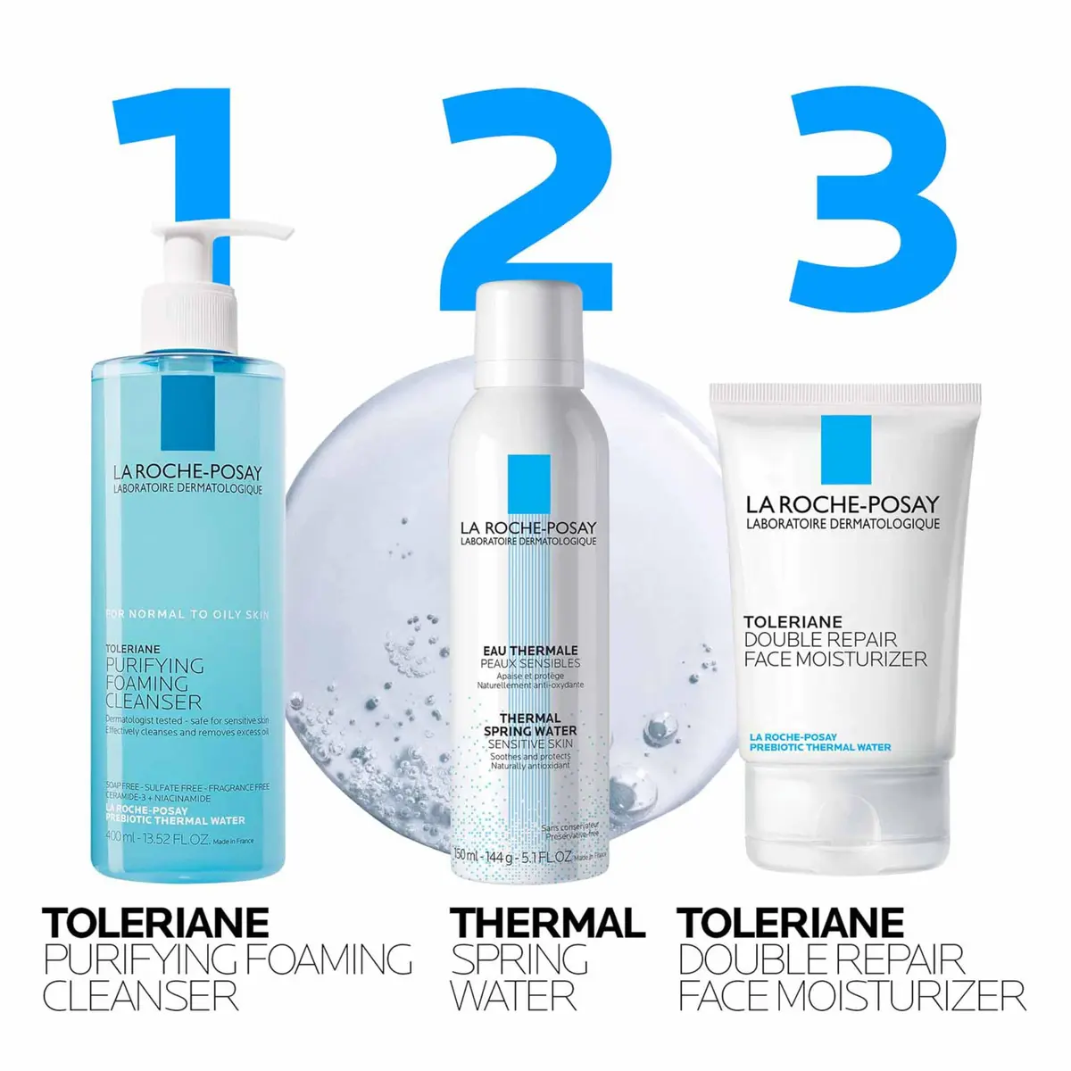 La Roche-Posay Toleriane Purifying Foaming Facial Cleanser 400ml (13.52 Fl Oz) | Gentle Face Wash for Oily, Normal, Sensitive Skin - view 5