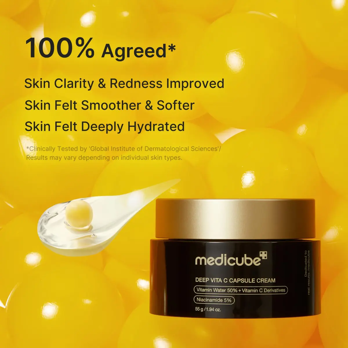 medicube Deep Vita C Golden Capsule Cream 55ml (1.94 oz) | Radiance & Hydration - view 5