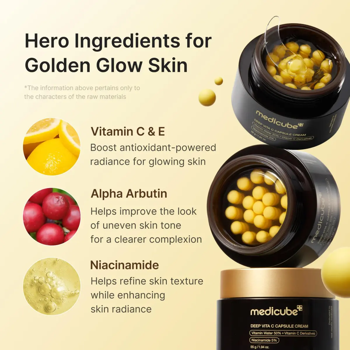 medicube Deep Vita C Golden Capsule Cream 55ml (1.94 oz) | Radiance & Hydration - view 3
