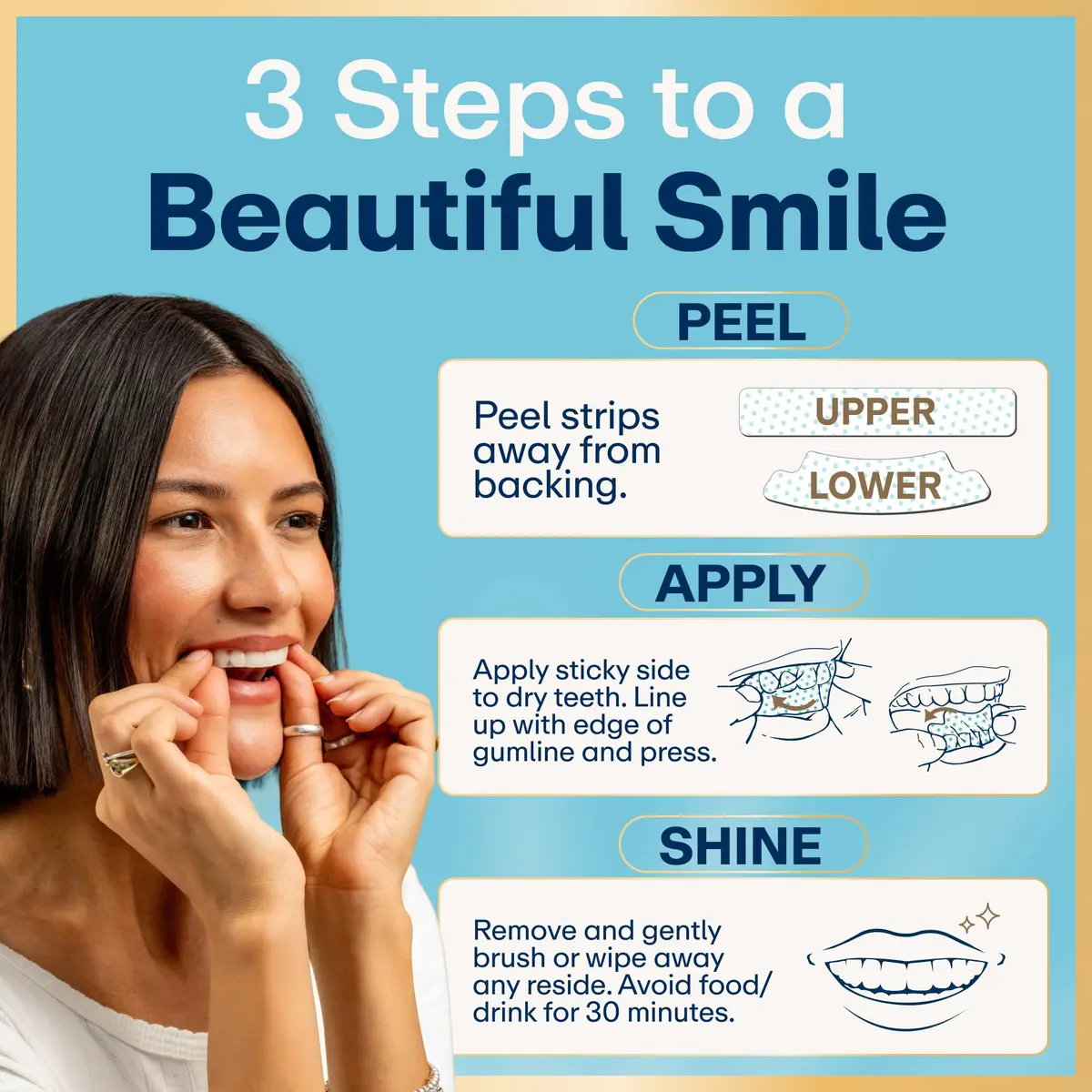 Lumineux Whitening Starter Set 7 Strip Treatments & 2 Pack Toothpaste | Peroxide-Free Enamel-Safe Whitening - view 4
