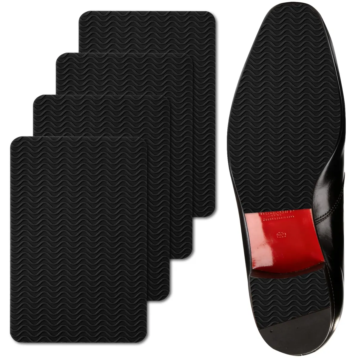 Ashoesert Shoe Grip Pads Non Slip Sole Protector for Heels | Anti Slip, Self Adhesive, Black 2 Pairs - main product image