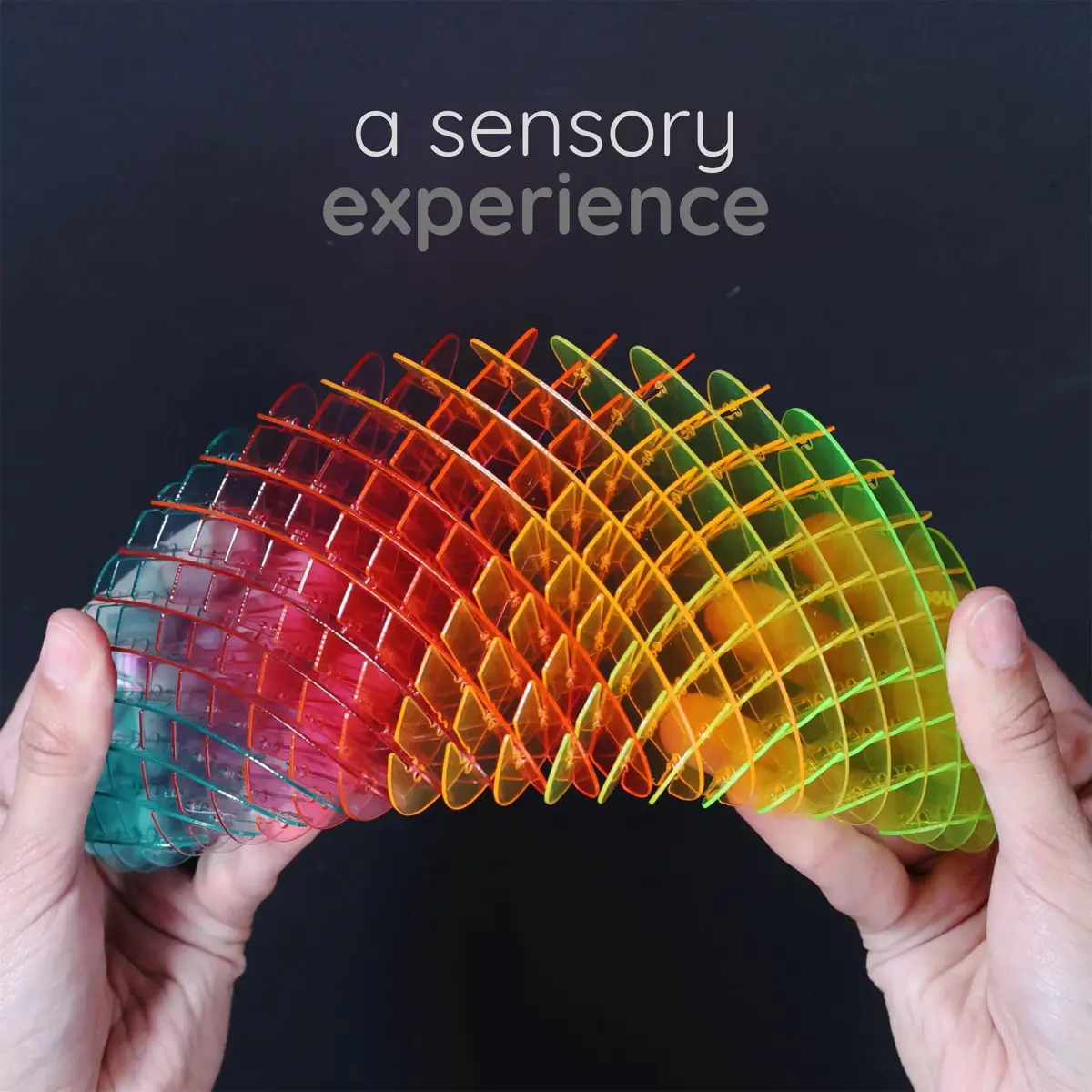 morf Worm 3D Sensory Fidget Toy, Rainbow, Large (7.6 cm L x 3 cm W x 2.5 cm H) - view 2