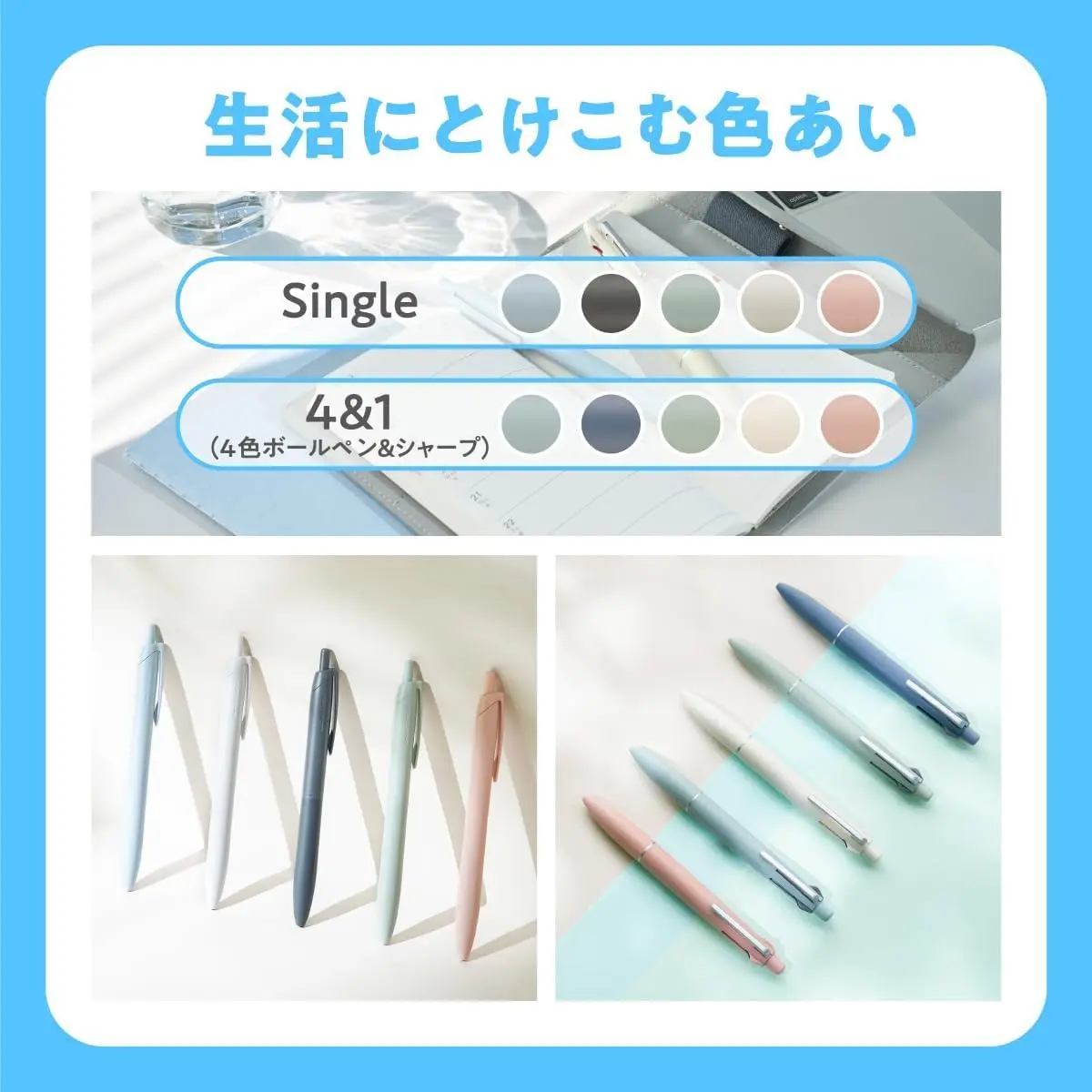 三菱鉛筆 Jetstream Multi-Function Ballpoint Pen 4&1, 0.5mm Lite Touch Ink, Coral Pink | Smooth Writing Instrument - view 7