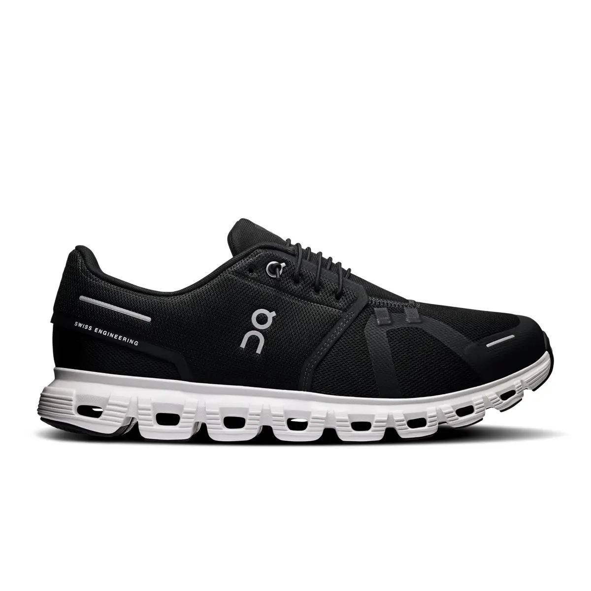 On Men's Cloud 6 Sneakers, Black & White, US 8.5 | Cushioned Support for Active Men - view 2