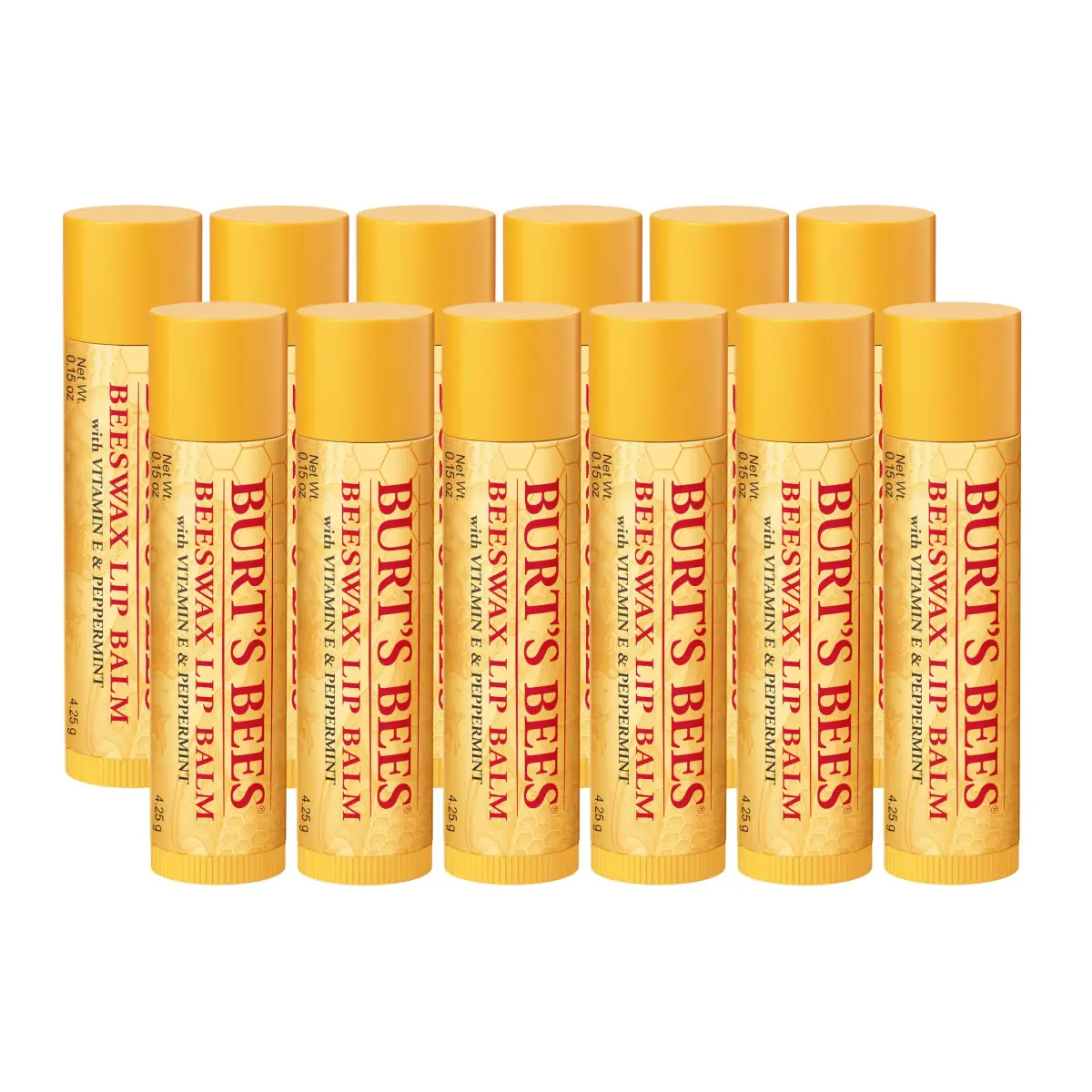 Burt's Bees Beeswax Lip Balm 12-Pack | Natural Origin Conditioning Lip Treatment - main product image