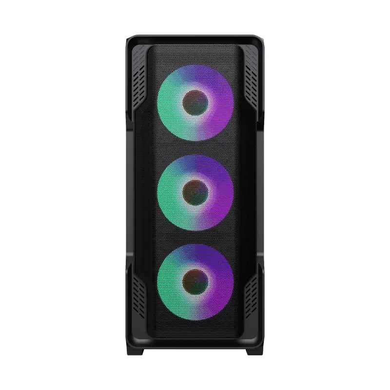 GAMEMAX Siege E-ATX Mid-Tower Gaming Case, Side Tempered Glass Panel, Support 360mm Radiator, 4x120mm ARGB Fans, Black | Extreme Cooling & RGB Lighting - view 3