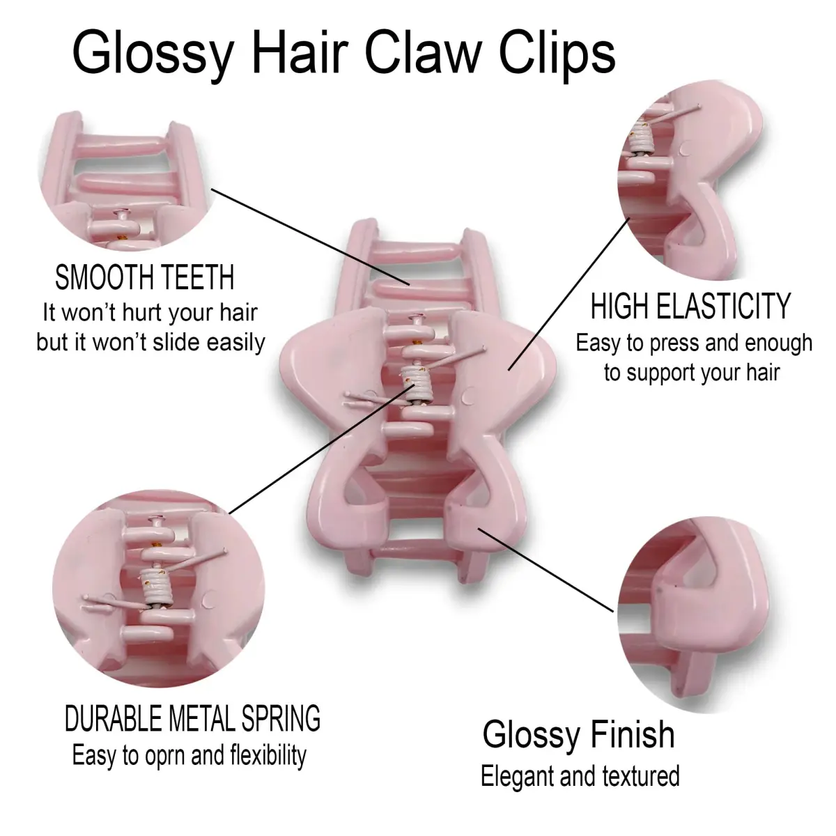 SP Hair Claw Clips for Women | Small Hair Clutcher Set (6 Pieces, Multicolor) | Polycarbonate Material for Daily & Office Use - view 4