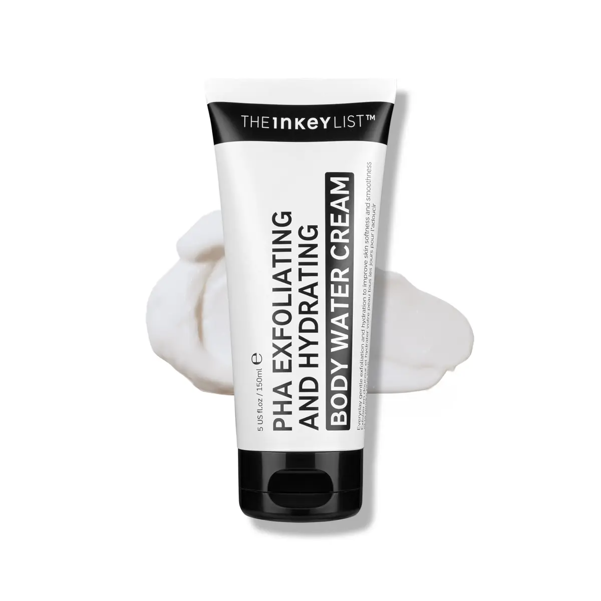 The INKEY List PHA Body Water Cream 5 fl oz | Hydrating & Exfoliating Body Lotion for All Skin Types - main product image