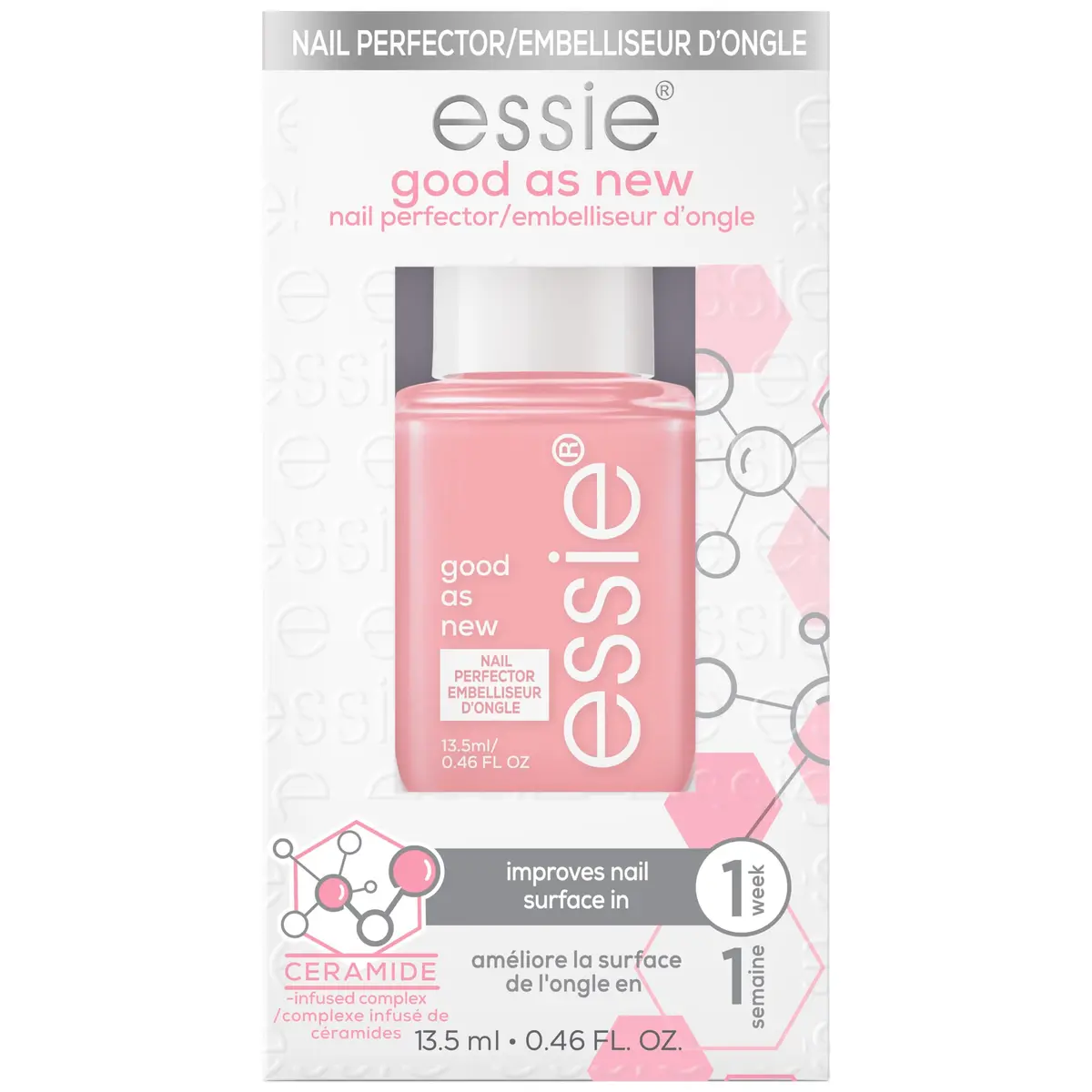 essie Ceramide-Infused Nail Treatment 0.46 Fl Oz | Vegan Concealer & Perfector for Damaged Nails - main product image
