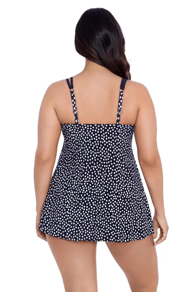 Trimshaper Womens Built-in Tummy Control Tracey Swimdress with Adjustable Side Tie, Funfetti, 10 | Flattering & Supportive Swimwear - view 2