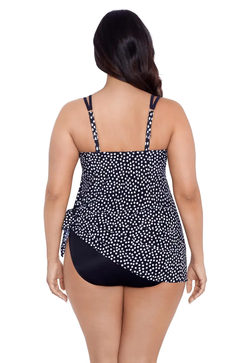 Trimshaper Womens Built-in Tummy Control Tracey Swimdress with Adjustable Side Tie, Funfetti, 10 | Flattering & Supportive Swimwear - view 3