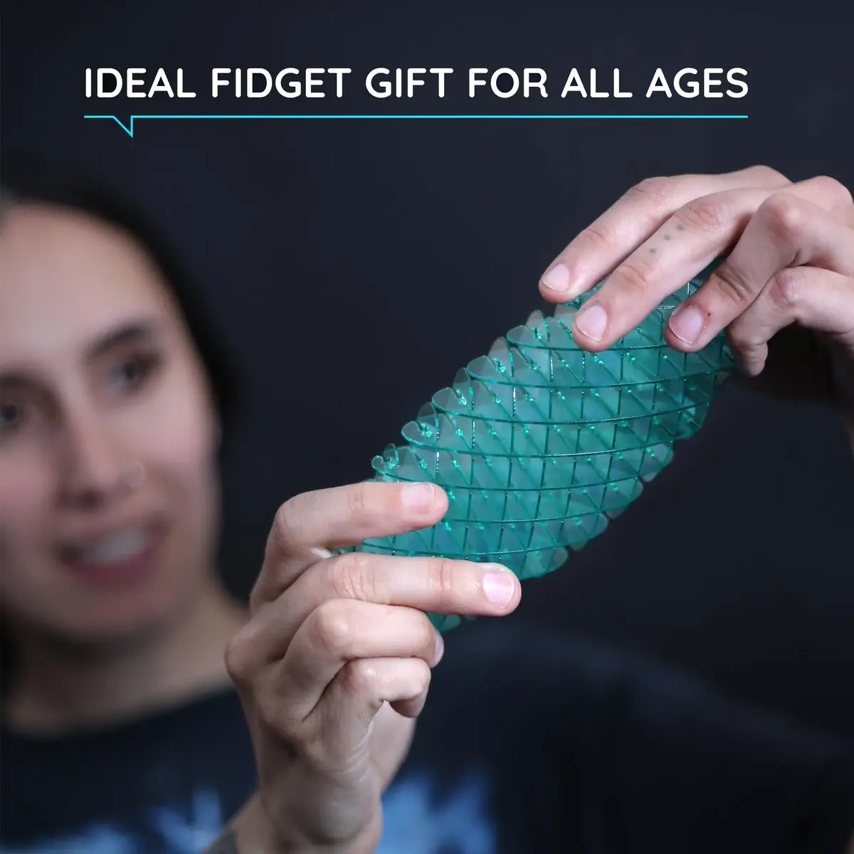 Morf Fidget Worm 3D Sensory Toy Blue Small | Stress Relief & Focus Booster - view 6