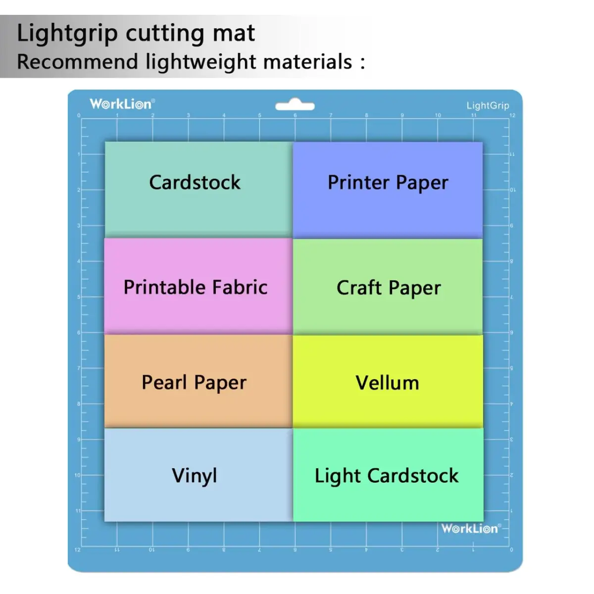 WORKLION Cutting Mat 12x12 Inch (6 Mats) | 4 Standard, 1 Light, 1 Strong Adhesive for Silhouette Cameo - view 4