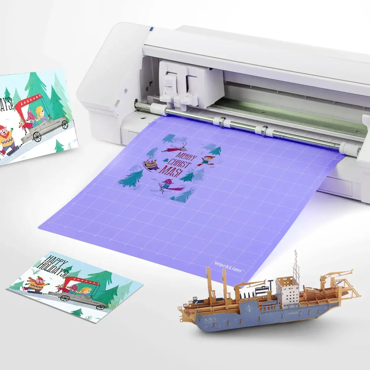 WORKLION Cutting Mat 12x12 Inch (6 Mats) | 4 Standard, 1 Light, 1 Strong Adhesive for Silhouette Cameo - view 6