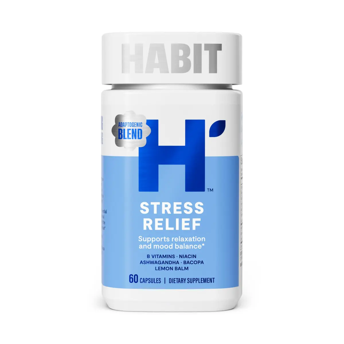 Health By Habit Stress Relief Capsules 60 | Supports Relaxation & Mood Balance, Vegan, Non-GMO - main product image