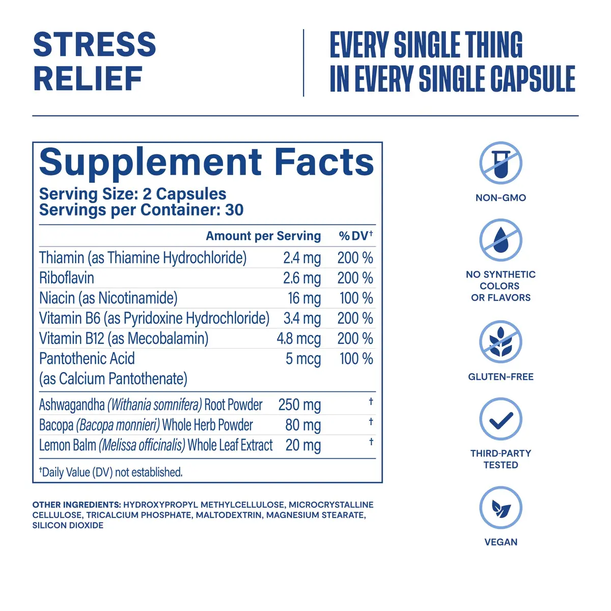 Health By Habit Stress Relief Capsules 60 | Supports Relaxation & Mood Balance, Vegan, Non-GMO - view 5