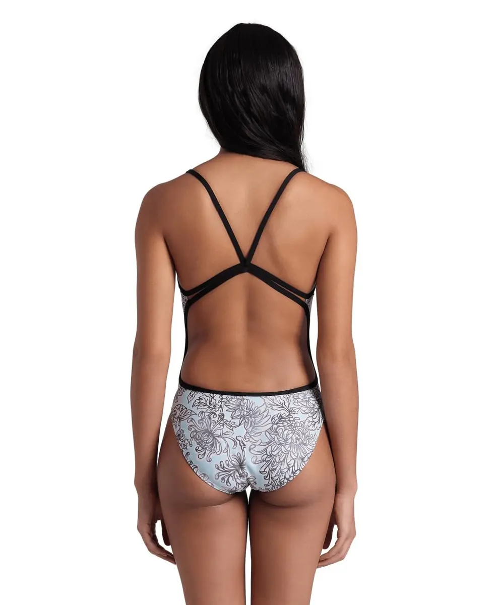ARENA Performance White Floral Women's Swimsuit Lace Back US Size 30 | Chlorine-Resistant, Eco-Friendly, UPF 50+ - view 2