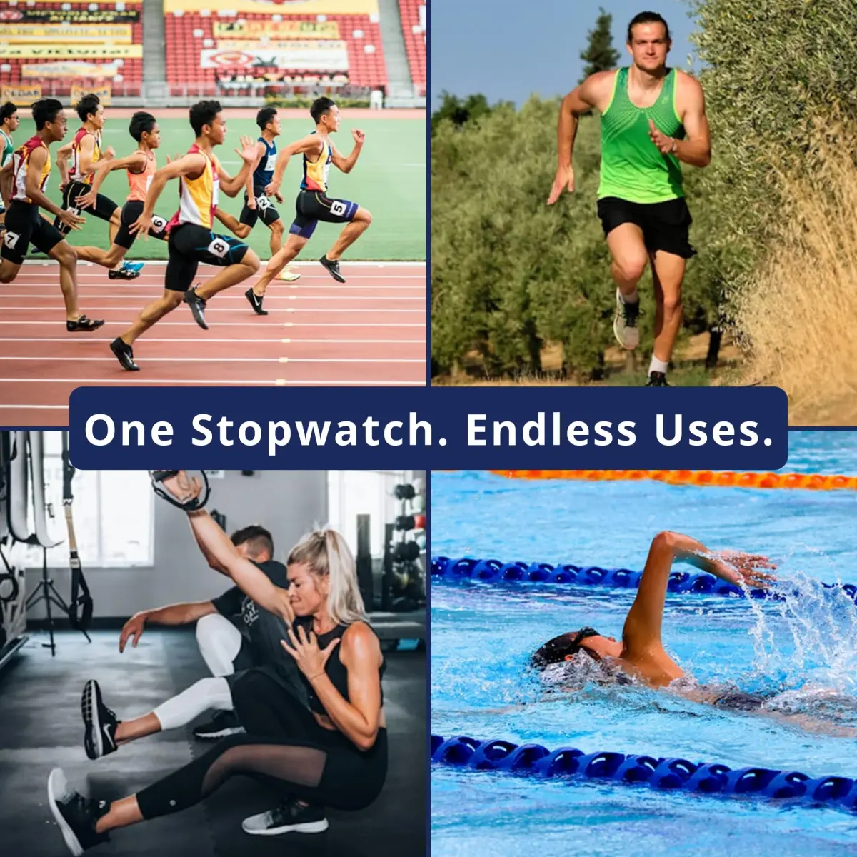 ULTRAK 495 Stopwatch – Blue Professional 100-Lap Digital Timer, Countdown Interval Tracker, Water-Resistant Sports Watch, Chronograph (1 Unit) - view 9