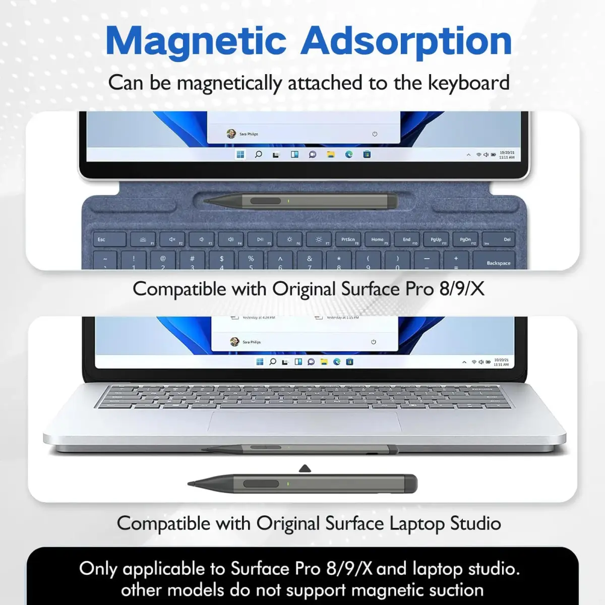 JvKzaen Slim Pen 2 Stylus for Microsoft Surface | 4096 Pressure, Eraser, Type-C Charge - view 7