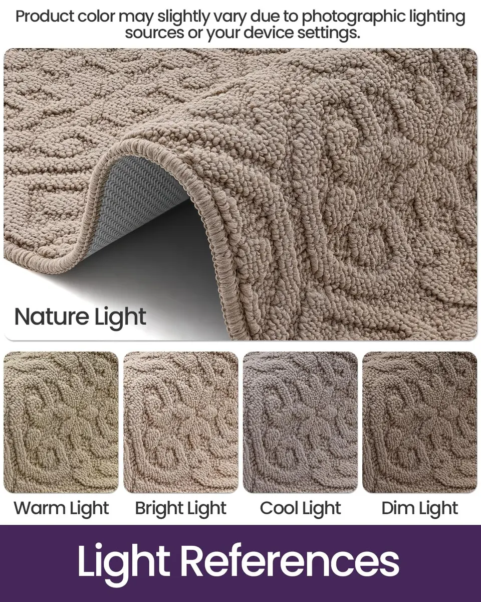 DEXI Indoor Entrance Doormat 43cm x 76cm (17" x 30") | Floral Pattern Dirt Trapper - view 5