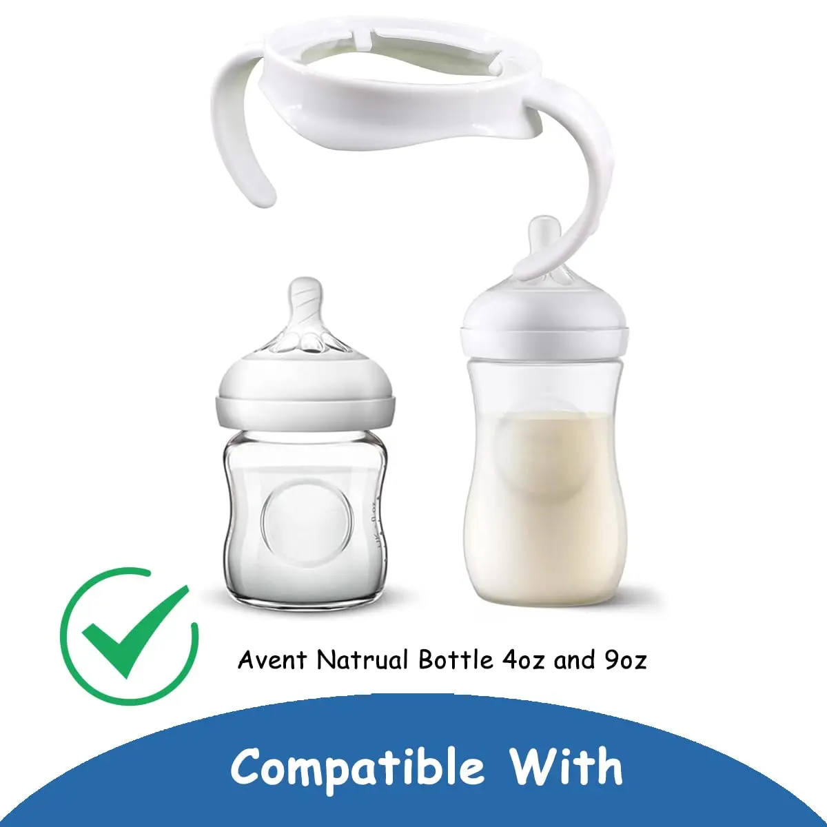 ROMIRUS Baby Bottle Handles for Philips Avent Natural Baby Bottle (Set of 6) | Ergonomic Grip for Self-Feeding - view 4