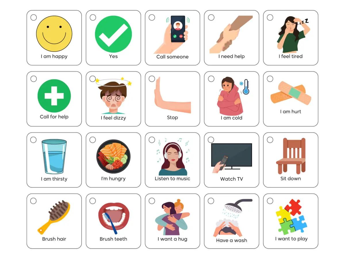 Albidaya Islamic Store Basic Communication Cards 60 Cards | Non-Verbal Speech Therapy for Autism, Toddlers, Seniors - view 5