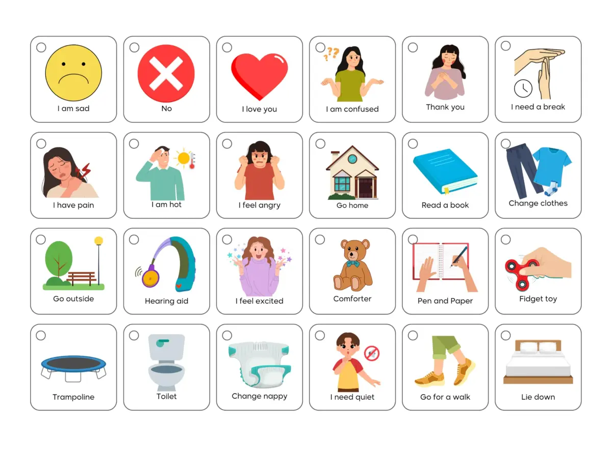 Albidaya Islamic Store Basic Communication Cards 60 Cards | Non-Verbal Speech Therapy for Autism, Toddlers, Seniors - view 6