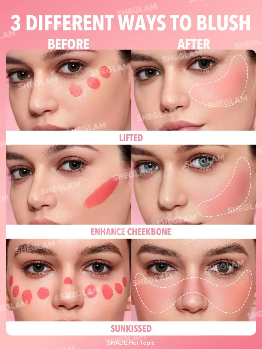 SHEGLAM Color Bloom Liquid Blush Makeup in Real Deal - Matte Finish, Hydrating Gel-Cream, 5.2ml - view 4