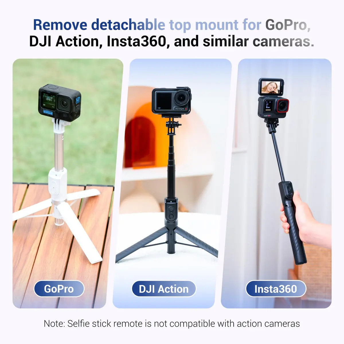 JJC Magnetic Phone Tripod Selfie Stick 40.9" | Extendable Cell Phone Stand for iPhone 17 16 15 14 13 12 MagSafe - view 6