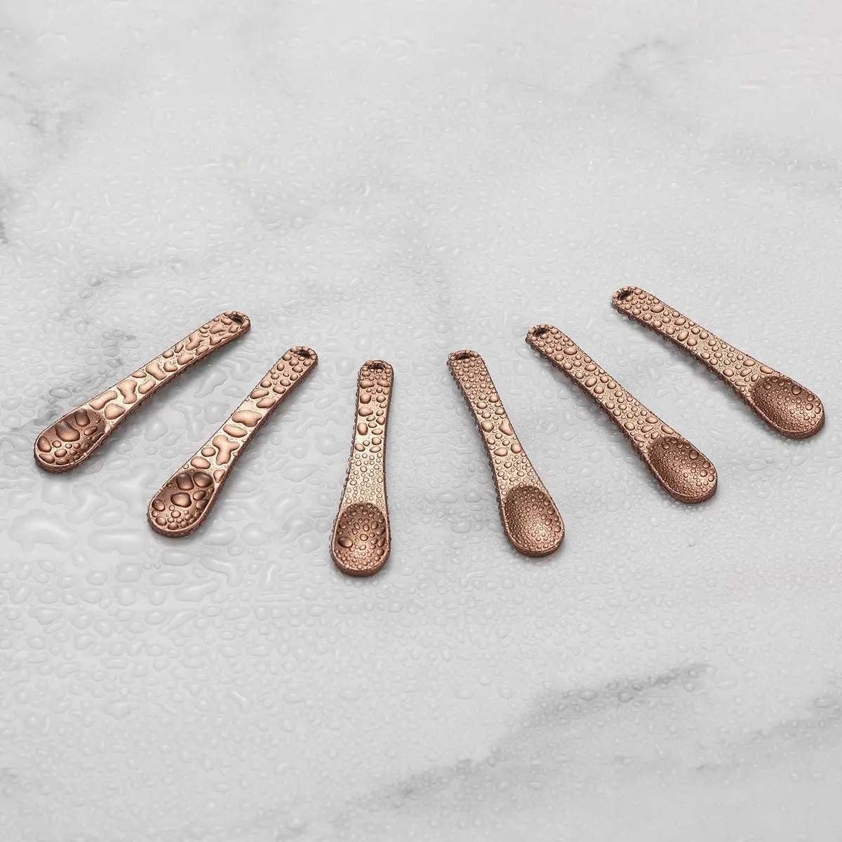 Tekson Metal Cosmetic Spatula Set 6 Pieces (2.36" x 0.47") | Reusable Makeup Beauty Spoons for Cream, Lotions, Moisturizers - view 5