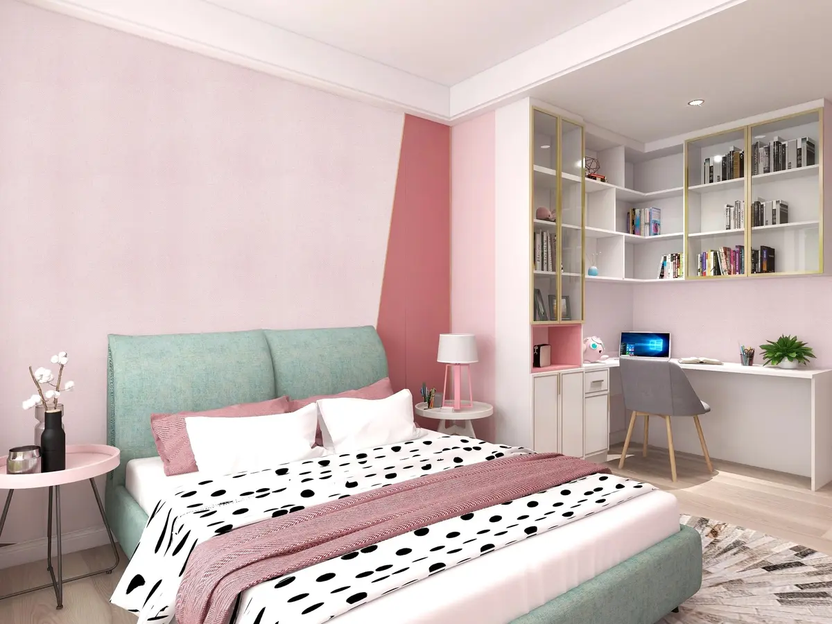 lenify Pink Peel and Stick Wallpaper Grasscloth Paper 15.7in x 196.8in | Vintage Linen Style, Waterproof, Easy to Install - view 7