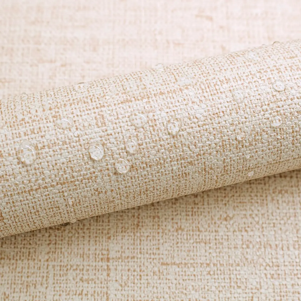 lenify Beige Grasscloth Peel and Stick Wallpaper Textured 40cm x 500cm (15.7in x 196.8in) | Vintage Linen Style for Indian Homes - view 4