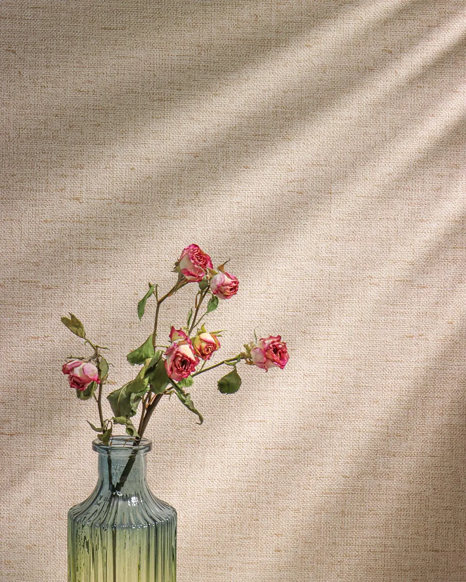 lenify Beige Grasscloth Peel and Stick Wallpaper Textured 40cm x 300cm | Vintage Linen Style for Indian Homes - view 9
