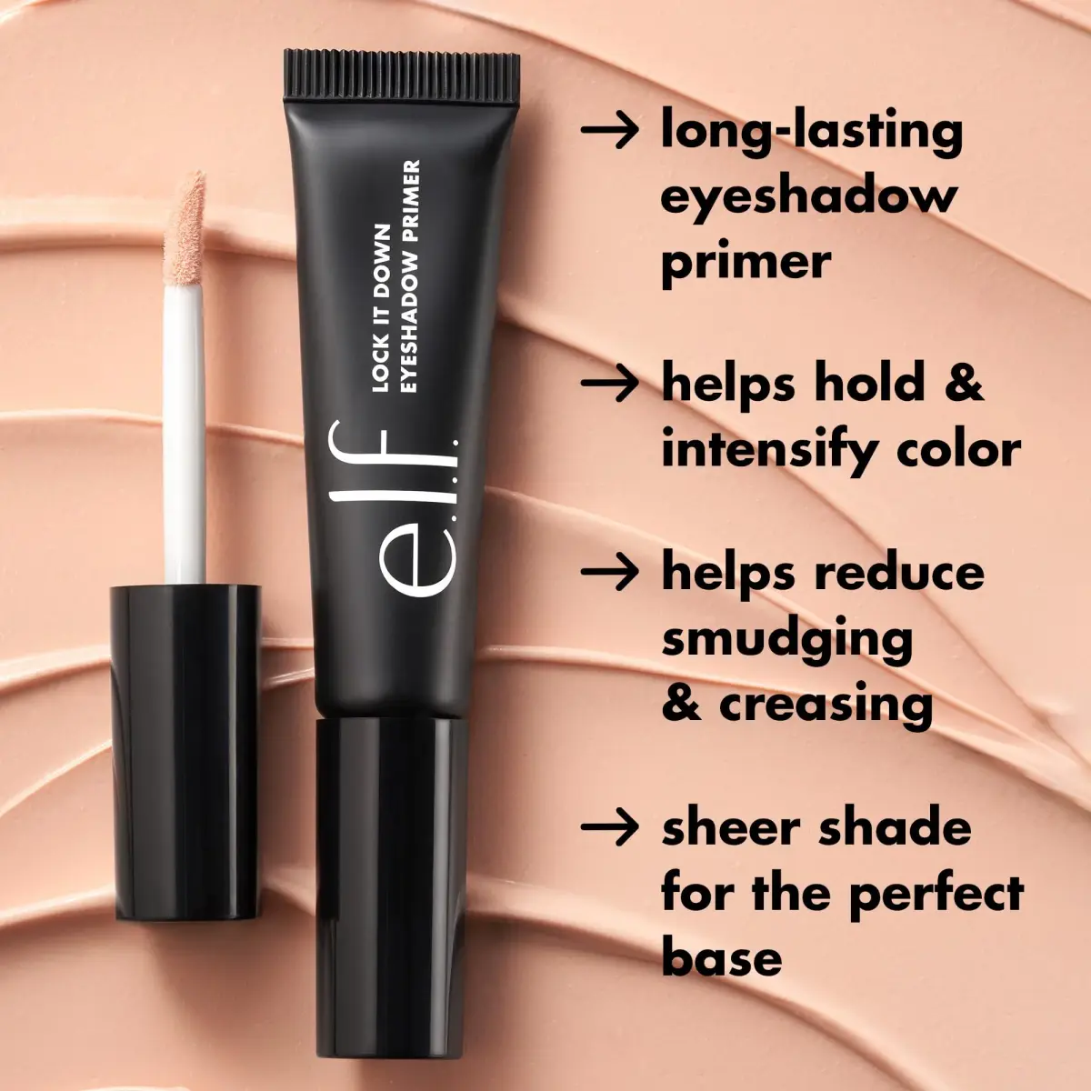 e.l.f. Lock It Down Eyeshadow Primer 7ml (0.23 Fl Oz) | Locks Shadow All Day - view 4