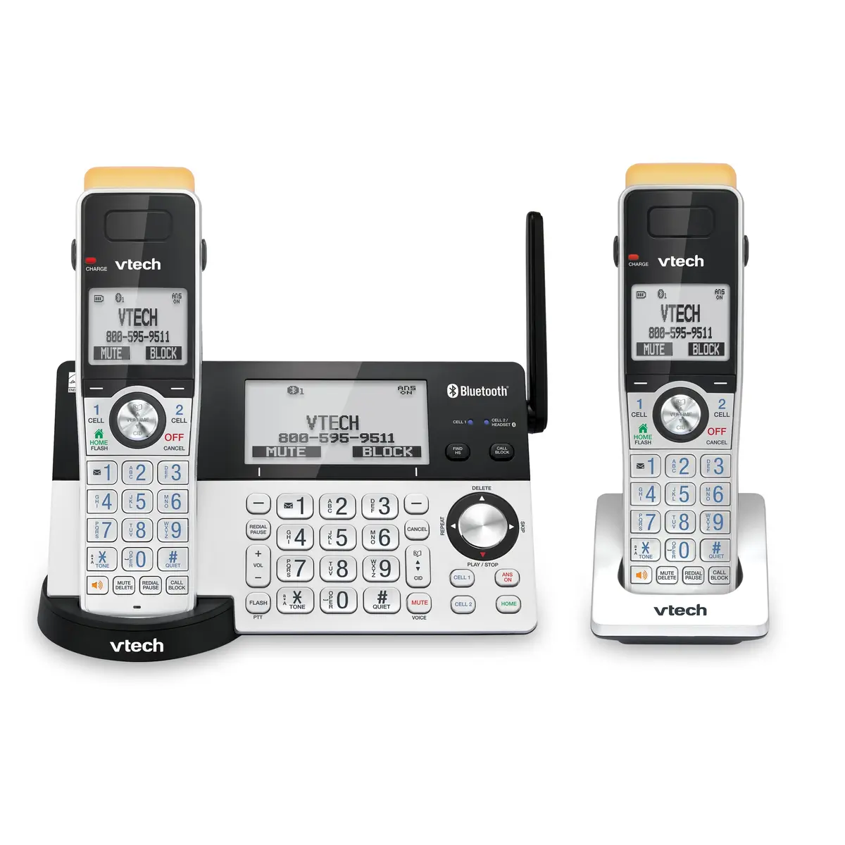 VTech IS8151-2 Super Long Range 2 Handset Cordless Phone | DECT 6.0, Bluetooth, Call Blocker, Answering Machine - main product image