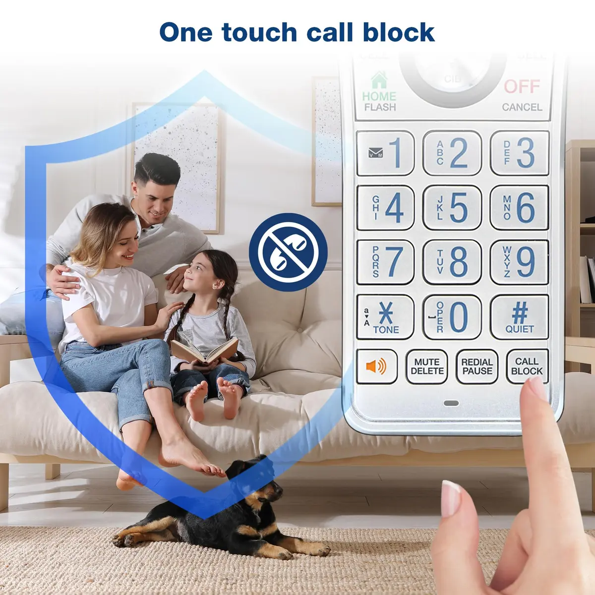 VTech IS8151-2 Super Long Range 2 Handset Cordless Phone | DECT 6.0, Bluetooth, Call Blocker, Answering Machine - view 3