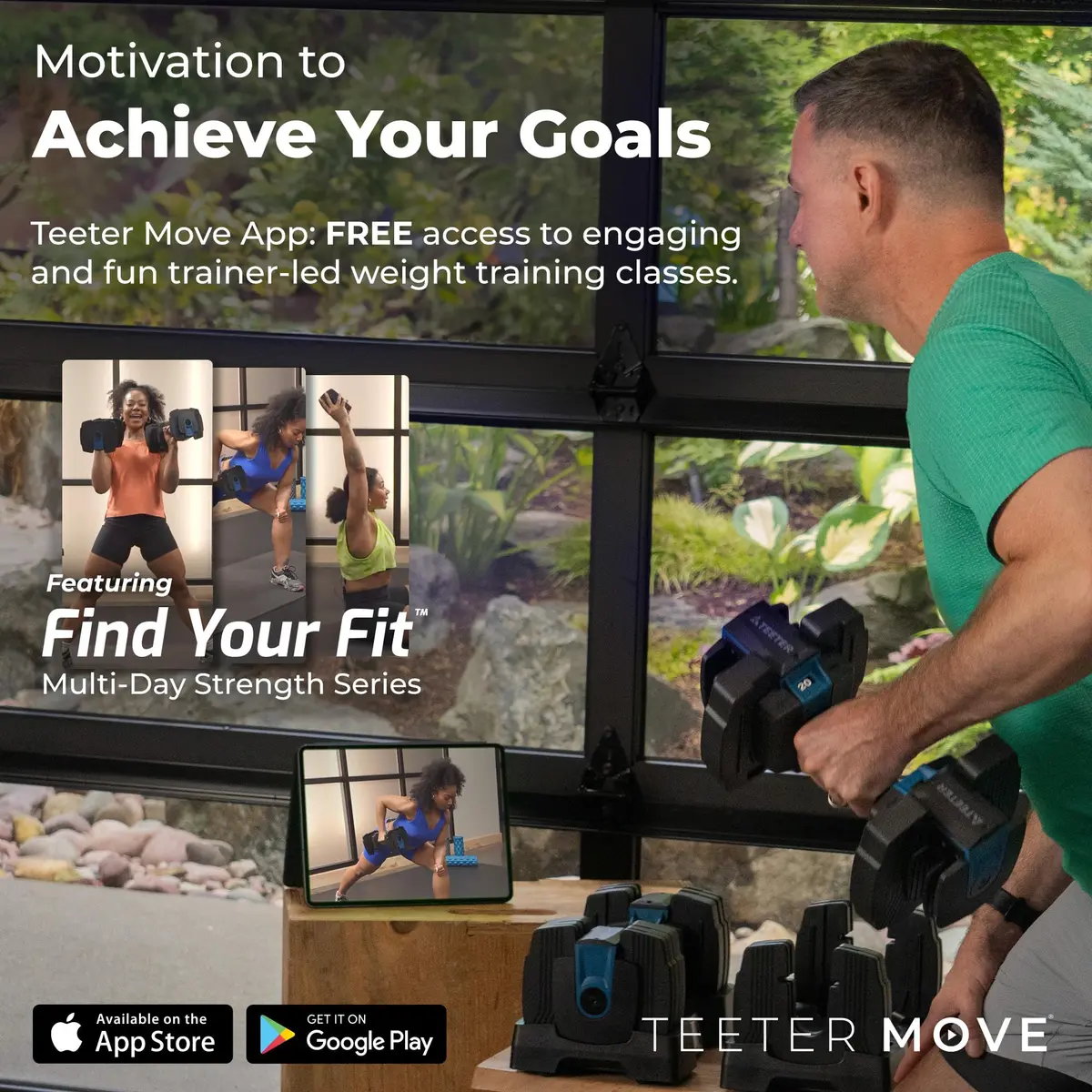 Teeter ProFlex 432 Adjustable Dumbbell Set 4-32lb | Space-Saving Home Gym Equipment - view 6
