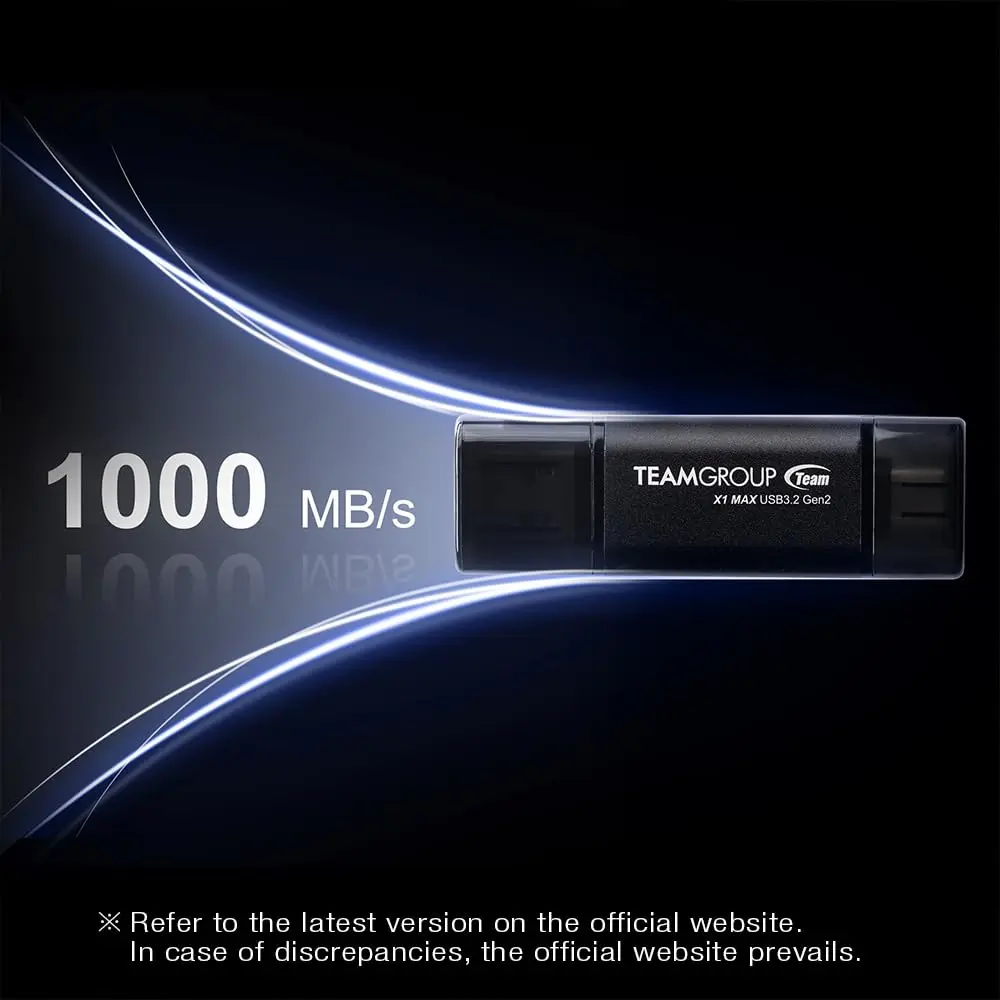 TEAMGROUP X1 MAX 256GB USB 3.2 Gen 2 Flash Drive 2.48 in (6.29 cm) | High-Speed Data Transfer for Devices - view 4