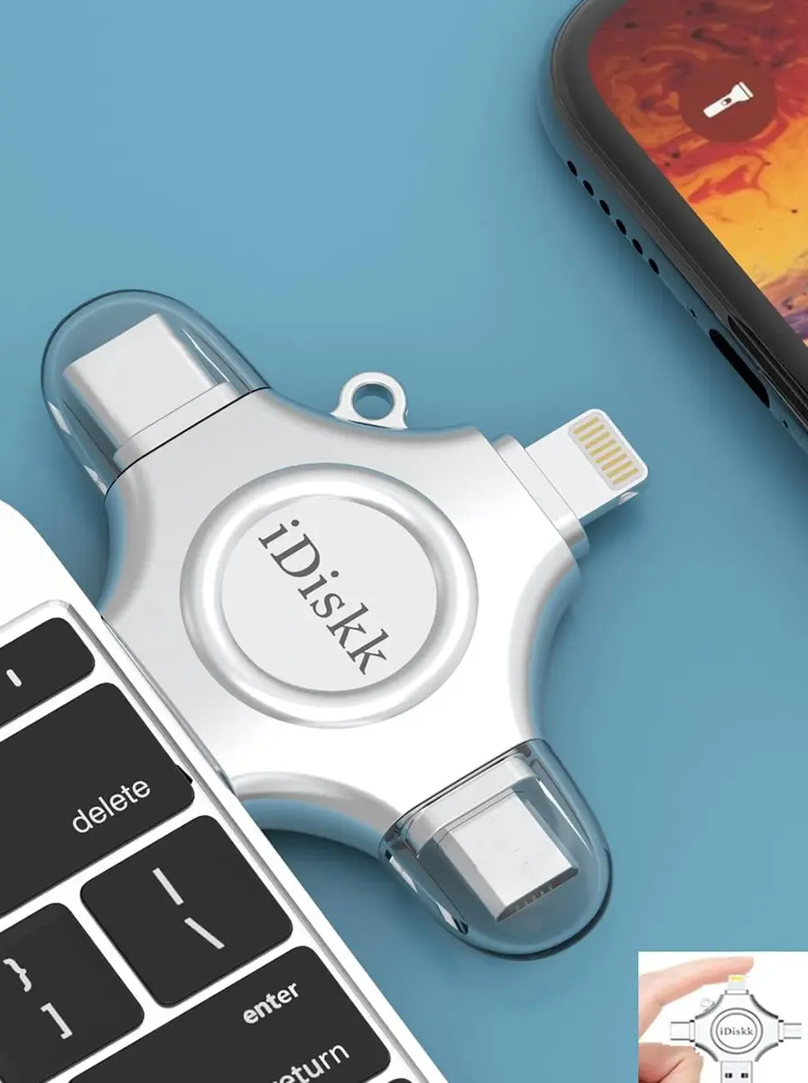iDiskk MFi Photo Stick 1TB Flash Drive | Auto Backup Videos & Photos for iPhone & Android - view 3