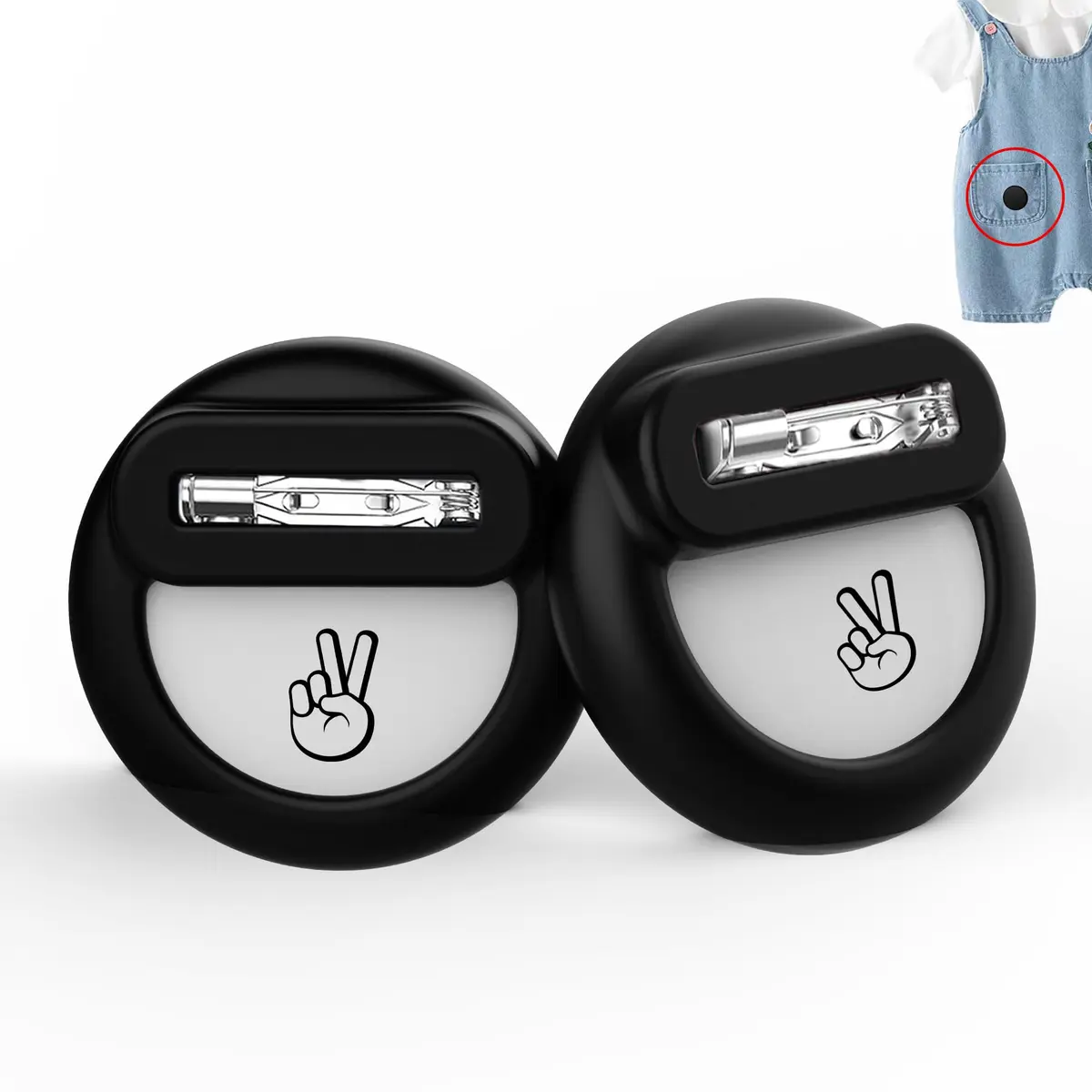 GudCoaks Air Tag Holder for Kids 2 Pack | Hidden GPS Tracker Case with Pin for Airtag Gen 2/1, Silicone Cover for Children, Elderly, Toddler, Backpack, Luggage - main product image