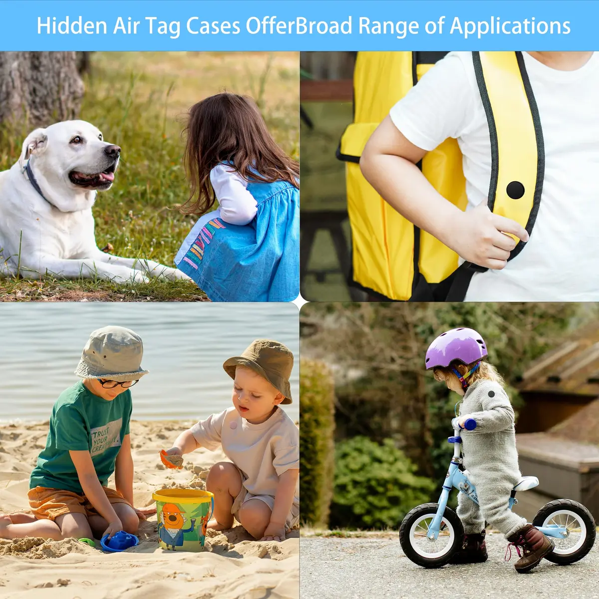 GudCoaks Air Tag Holder for Kids 2 Pack | Hidden GPS Tracker Case with Pin for Airtag Gen 2/1, Silicone Cover for Children, Elderly, Toddler, Backpack, Luggage - view 6