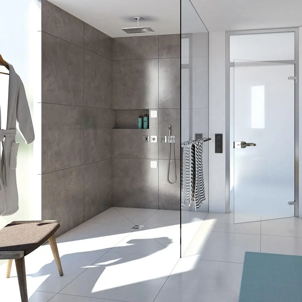 Wedi Shower Niche Set of 1 | 16 in. W x 32 in. H x 4 in. D | Modern Gray - view 7