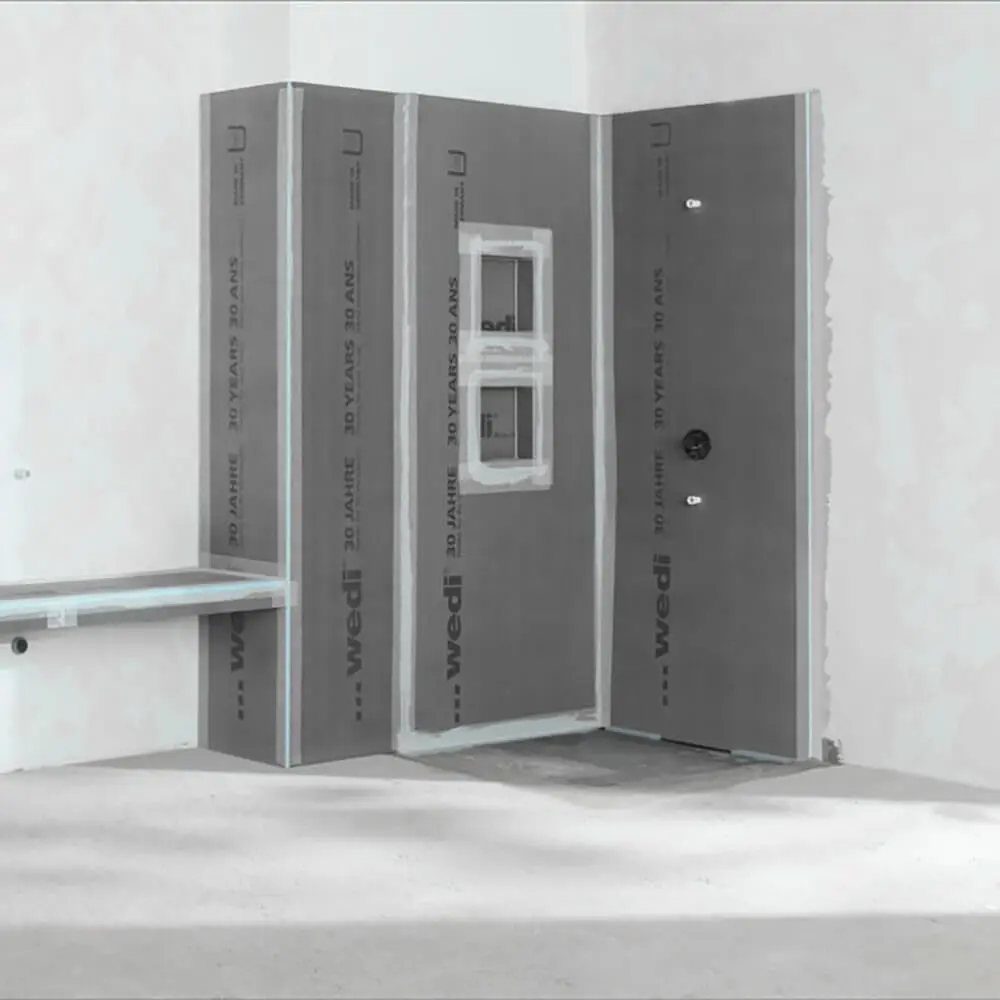 Wedi Shower Niche Set of 1 | 16 in. W x 32 in. H x 4 in. D | Modern Gray - view 3