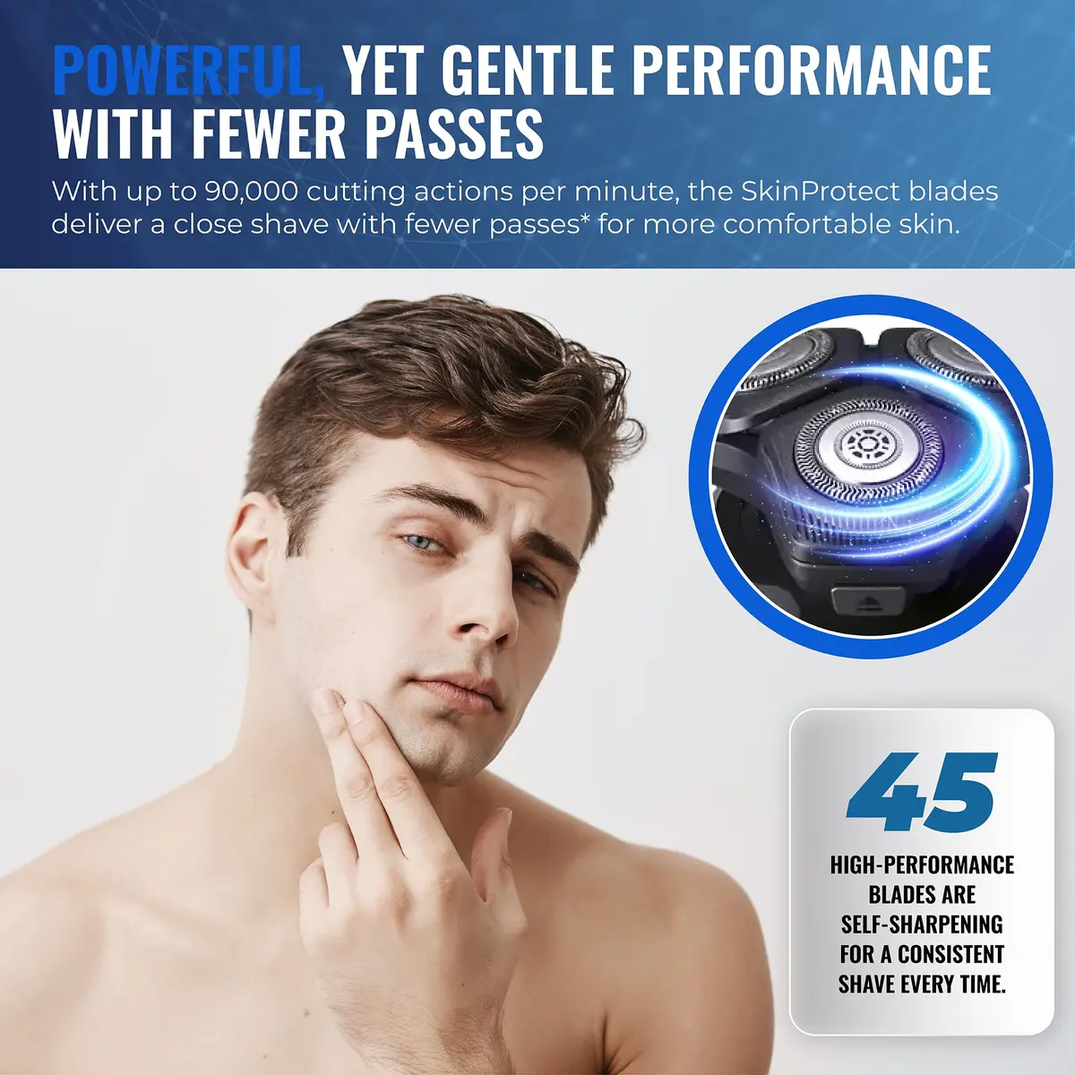Philips Electric Shaver S66 | Rotary Wet & Dry Men’s Razor with SenseIQ Technology - view 6
