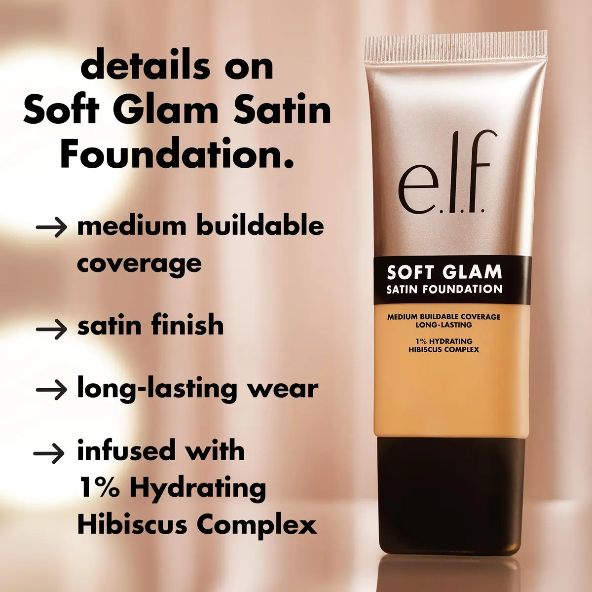 e.l.f. Soft Glam Satin Foundation 30ml (1 Fl Oz) | Medium Coverage, 55 Deep Warm - view 4