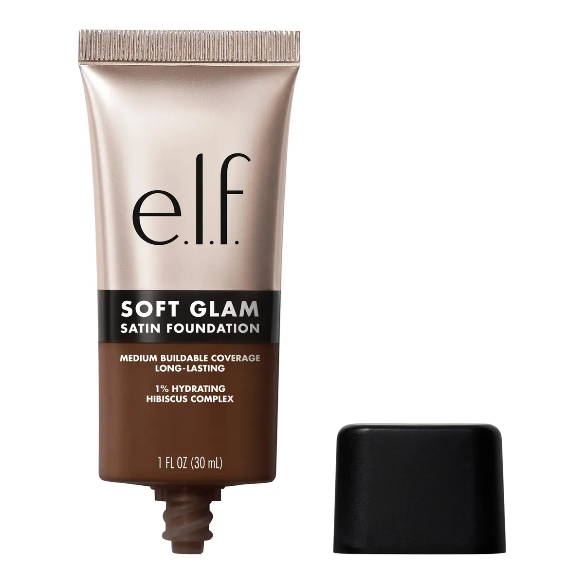 e.l.f. Soft Glam Satin Foundation 29.57 ml (1 Fl Oz) | Medium Coverage, Hydrating Hibiscus Complex - main product image